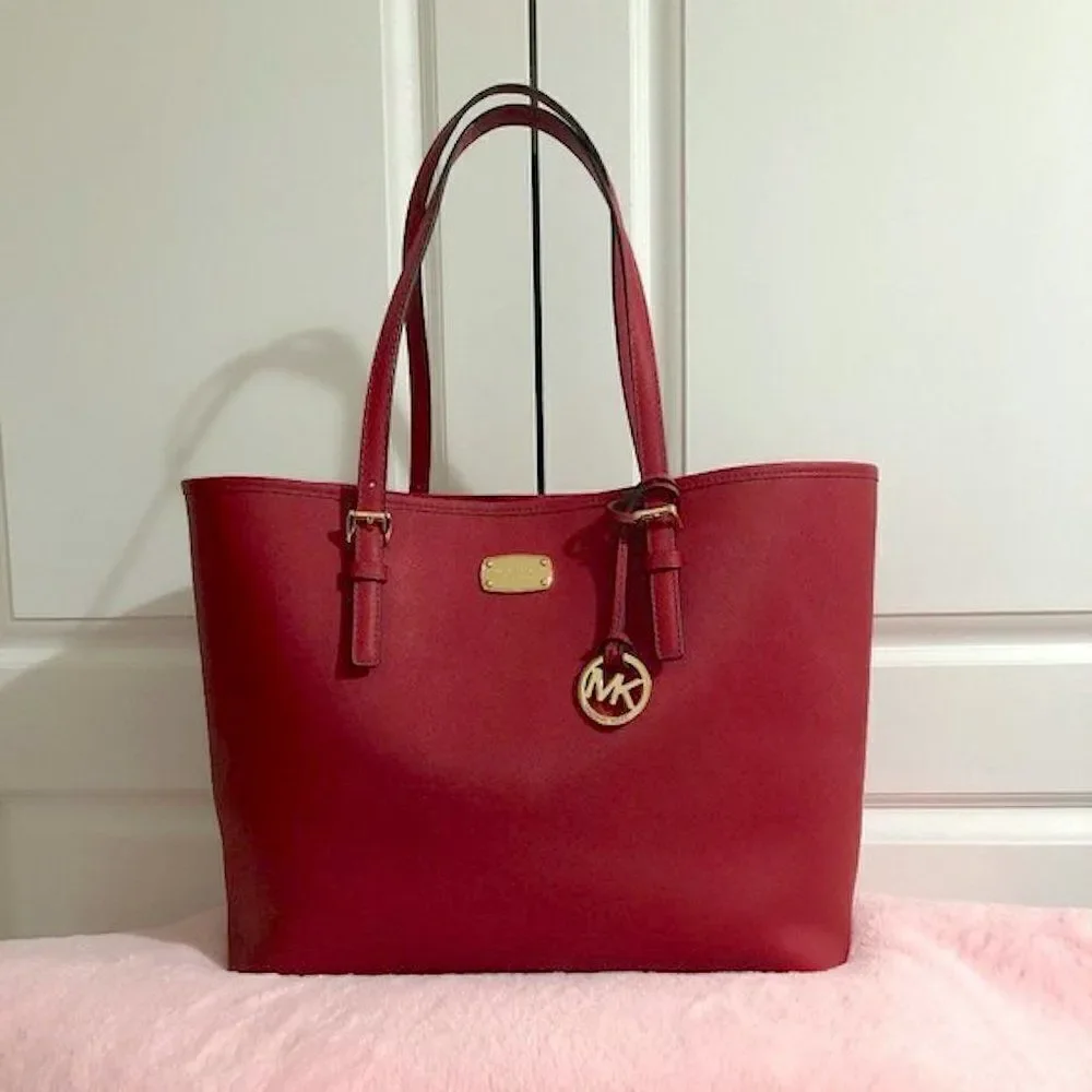 Michael Kors Jet Set Medium Tote Bag Red‎
